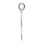 Sterling Silver Polished Textured Solid Star of David Pendant - Image 2