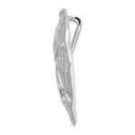 De-Ani Sterling Silver Rhodium-Plated Polished Sand Dollar with Scalloped Edge Slide - Image 2