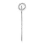 Large Sterling Silver Rhodium-plated Script Letter F Initial Charm - Image 2