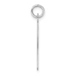 Large Sterling Silver Rhodium-plated Script Letter I Initial Charm - Image 2