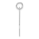 Large Sterling Silver Rhodium-plated Script Letter K Initial Charm - Image 2