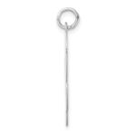 Large Sterling Silver Rhodium-plated Script Letter L Initial Charm - Image 2