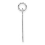 Large Sterling Silver Rhodium-plated Script Letter M Initial Charm - Image 2