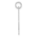 Large Sterling Silver Rhodium-plated Script Letter N Initial Charm - Image 2