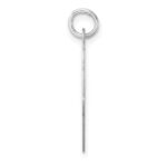 Large Sterling Silver Rhodium-plated Script Letter O Initial Charm - Image 2