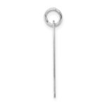 Large Sterling Silver Rhodium-plated Script Letter P Initial Charm - Image 2