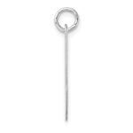 Large Sterling Silver Rhodium-plated Script Letter U Initial Charm - Image 2