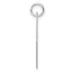 Large Sterling Silver Rhodium-plated Script Letter W Initial Charm - Image 2