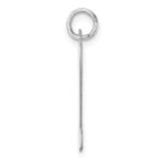 Large Sterling Silver Rhodium-plated Script Letter Z Initial Charm - Image 2