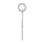 Large Sterling Silver Rhodium-plated Fancy Script Letter B Initial Charm - Image 2