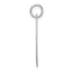 Large Sterling Silver Rhodium-plated Fancy Script Letter D Initial Charm - Image 2