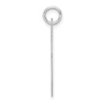 Large Sterling Silver Rhodium-plated Fancy Script Letter F Initial Charm - Image 2