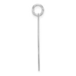 Large Sterling Silver Rhodium-plated Fancy Script Letter J Initial Charm - Image 2