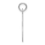 Large Sterling Silver Rhodium-plated Fancy Script Letter N Initial Charm - Image 2