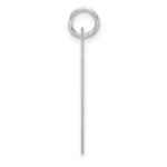 Large Sterling Silver Rhodium-plated Fancy Script Letter O Initial Charm - Image 2