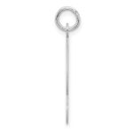 Large Sterling Silver Rhodium-plated Fancy Script Letter T Initial Charm - Image 2