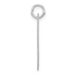 Large Sterling Silver Rhodium-plated Fancy Script Letter U Initial Charm - Image 2