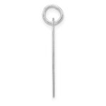 Large Sterling Silver Rhodium-plated Fancy Script Letter V Initial Charm - Image 2