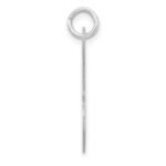 Large Sterling Silver Rhodium-plated Fancy Script Letter Z Initial Charm - Image 2