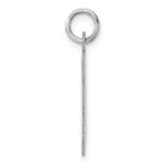Large Sterling Silver Rhodium-plated Block Letter N Initial Charm - Image 2