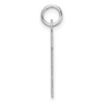 Large Sterling Silver Rhodium-plated Block Letter P Initial Charm - Image 2
