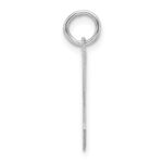 Small Sterling Silver Rhodium-plated Artisan Block Letter H Initial Charm - Image 2