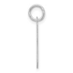 Small Sterling Silver Rhodium-plated Artisan Block Letter I Initial Charm - Image 2