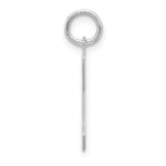 Small Sterling Silver Rhodium-plated Artisan Block Letter K Initial Charm - Image 2