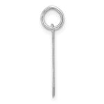 Small Sterling Silver Rhodium-plated Artisan Block Letter N Initial Charm - Image 2