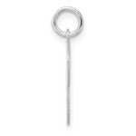Small Sterling Silver Rhodium-plated Artisan Block Letter P Initial Charm - Image 2