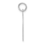 Small Sterling Silver Rhodium-plated Artisan Block Letter Q Initial Charm - Image 2