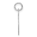 Small Sterling Silver Rhodium-plated Artisan Block Letter S Initial Charm - Image 2