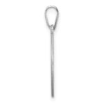 Small Sterling Silver Rhodium-plated Fancy Script Letter C Initial Pendant - Image 2