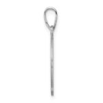 Small Sterling Silver Rhodium-plated Fancy Script Letter G Initial Pendant - Image 2