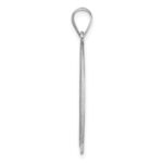 Large Sterling Silver Rhodium-plated Fancy Script Letter Q Initial Pendant - Image 2
