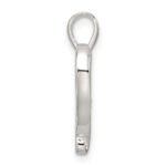 Sterling Silver Polished CZ Open Heart Pendant - Image 2