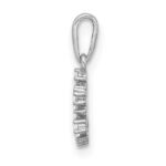 Sterling Silver Rhodium-plated Polished CZ Snowflake Pendant - Image 2