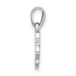 Sterling Silver Rhodium-plated Enameled Dog Paw Pendant - Image 2