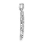 Sterling Silver Rh-plated Polished CZ Unicorn YOU ARE MAGICAL Pendant - Image 2