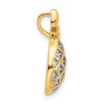 Pure Fire Sterling Silver Gold-tone CZ Pineapple Pendant - Image 2
