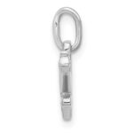 Sterling Silver Rhodium-plated Electric Guitar Charm Pendant - Image 2
