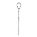 Sterling Silver Antiqued Solid Textured Cross Pendant - Image 2