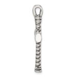 Sterling Silver Polished and Antiqued Cross Pendant - Image 2