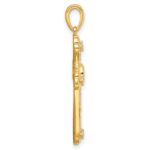 Sterling Silver Gold-plated CZ Cross Pendant - Image 2