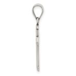 Sterling Silver Antiqued Textured Cross Pendant - Image 2
