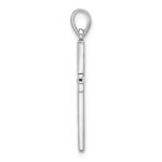 Sterling Silver Rhodium-plated Polished and CZ Latin Cross Pendant - Image 2