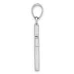 Sterling Silver Rhodium-plated Reversible Mother of Pearl Cross Pendant - Image 2