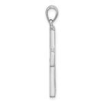 Sterling Silver Rhodium-Plated Polished Tree in Cross Pendant - Image 2