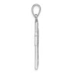 Sterling Silver Rhodium-Plated Polished Cross with Tree Pendant - Image 2