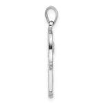 Sterling Silver Rhodium-plated Blue and White CZ Hamsa Eye Pendant - Image 2